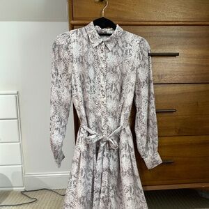 Loft snakeprint shirt dress